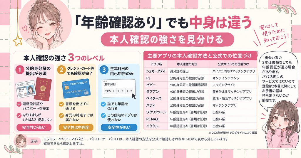 安全なパパ活アプリの基準について